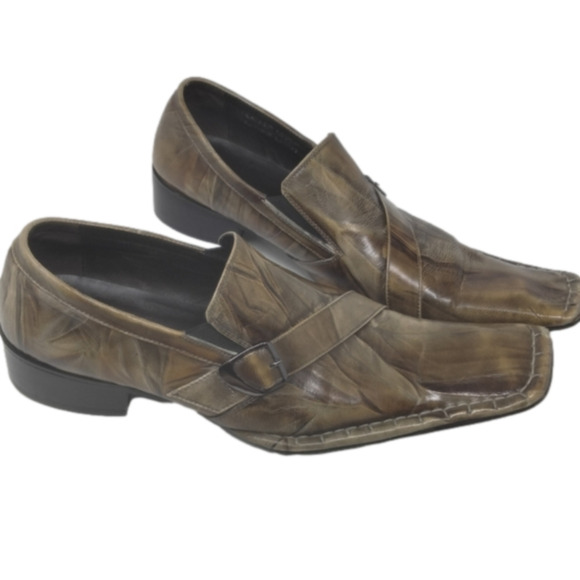 Men's tricolor square toe leather zota shoes size 13 - Picture 1 of 13